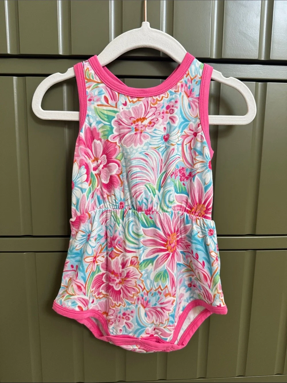 NWT *RETIRED* Posh Peanut Marina Varsity Romper Size 6-12 months